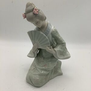 Vintage KPM Porcelain Japanese Geisha Figurine with Fan